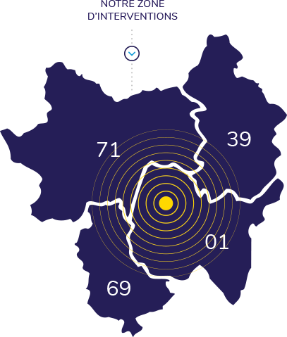 Carte des lieux d'intervention